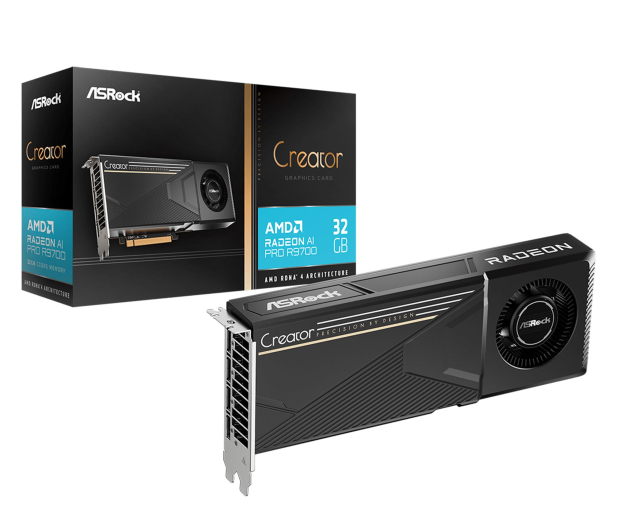 ASROCK Radeon AI PRO R9700 Creator 32GB GDDR6 R9700 CT 32G - 1370892 - zdjęcie